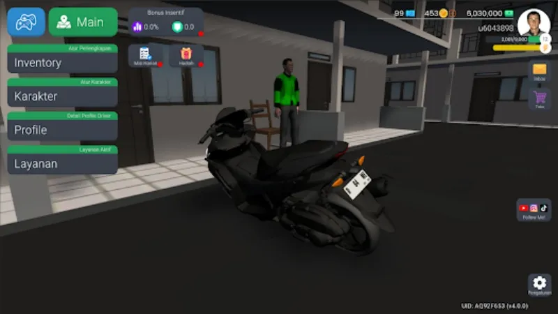 Bắt đầu công việc tài xế trong Ojol The Game