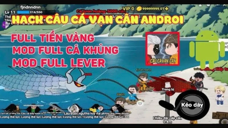 Các tính năng đặc biệt trong Câu Cá Vạn Cân Mod APK