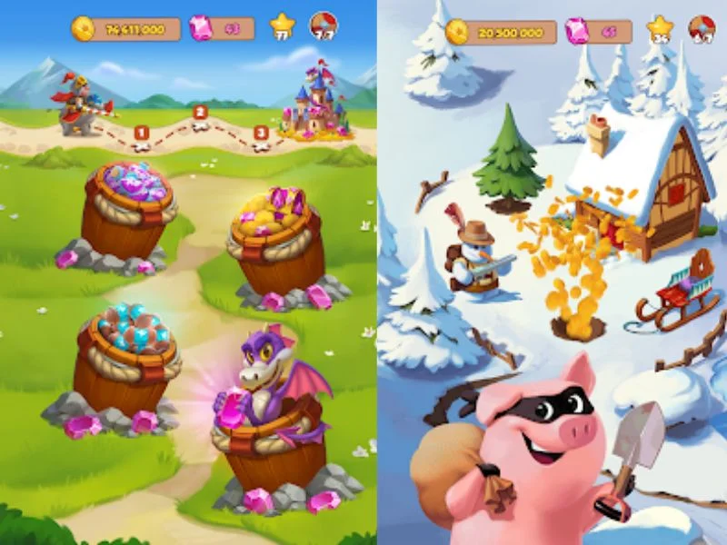 Kiếm tiền thú vị trong Coin Master Mod Apk