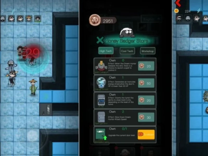 Lối chơi khá đơn giản và dễ hiểu trong Hack Haunted Dorm