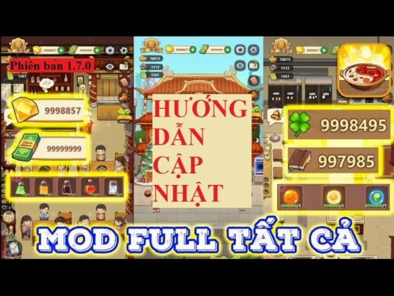 Tính Năng Nổi Bật Có Trong Tiệm Lẩu Đường Hạnh Phúc Mod Apk